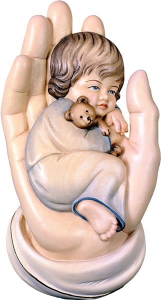 Schützende Hand Wand mit Junge - Relief zum Hängen Schützende Hand Wand mit Junge - Relief zum Hängen
