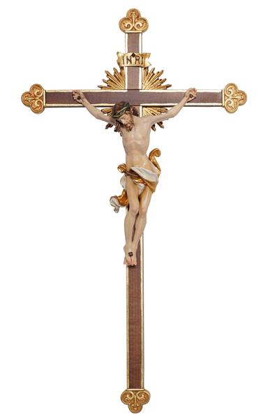 Christus Leonardo auf Balken Barock mit Strahlen Christus Leonardo auf Balken Barock mit Strahlen