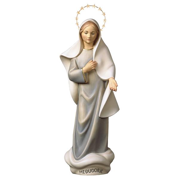 Madonna Medjugorje Modern mit Schein 12 Sterne Messing Madonna Medjugorje Modern mit Schein 12 Sterne Messing