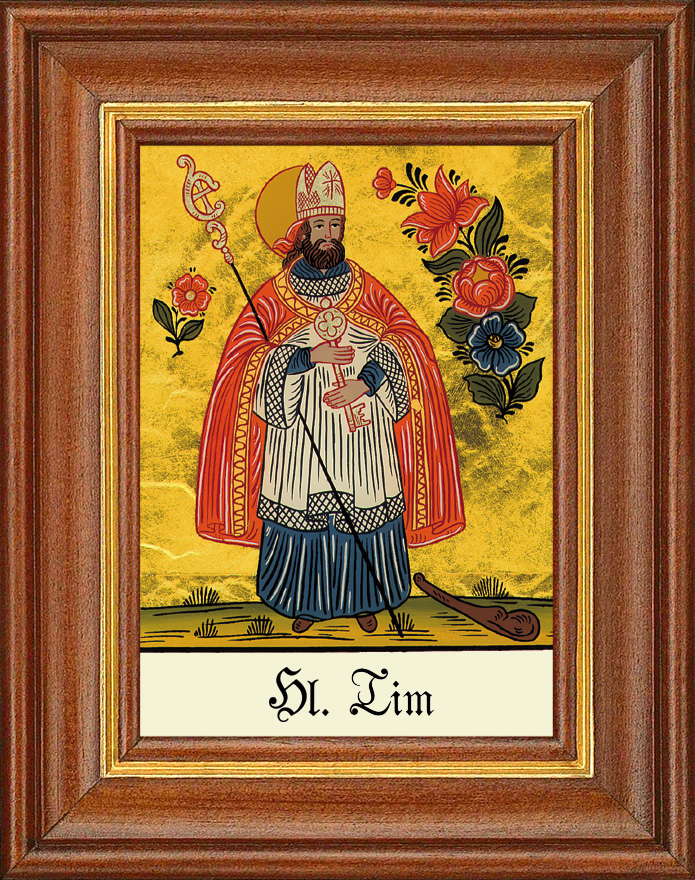 Hl. Tim - Hinterglasbild Hl. Tim - Hinterglasbild