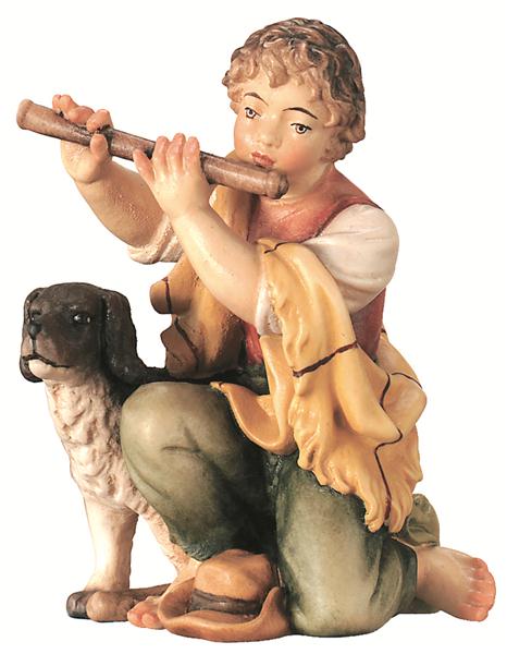 Junge mit Flöte und Hund