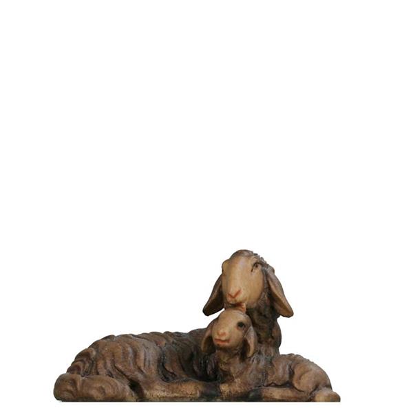 Schaf und Lamm liegend SCHWARZ Schaf und Lamm liegend SCHWARZ