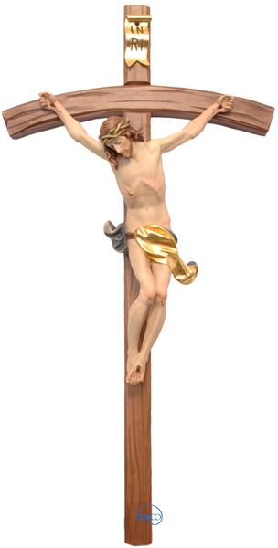 Kruzifix - Korpus mit gebogenem geschnitzten Kreuz Kruzifix - Korpus mit gebogenem geschnitzten Kreuz