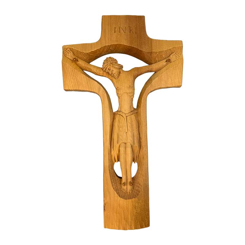 Christus Relief aus Zirbelholz