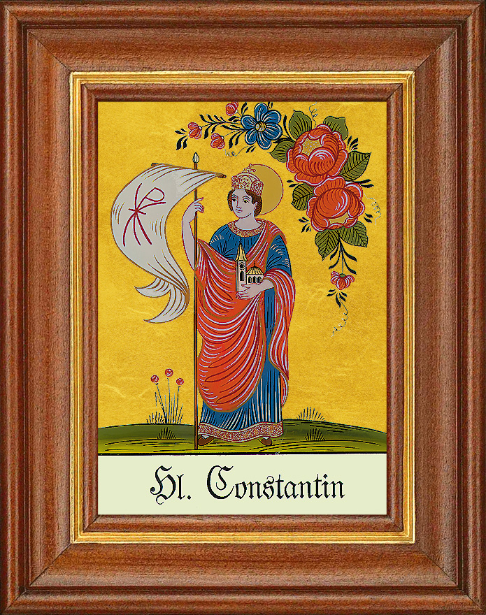 Hl. Constantin - Hinterglasbild Hl. Constantin - Hinterglasbild