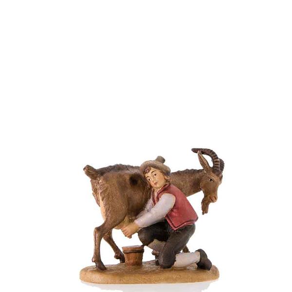 Bub mit Ziege (melkend) Bub mit Ziege (melkend)