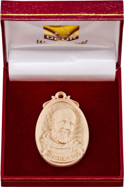Medaillon Padre Pio mit Schatulle Medaillon Padre Pio mit Schatulle