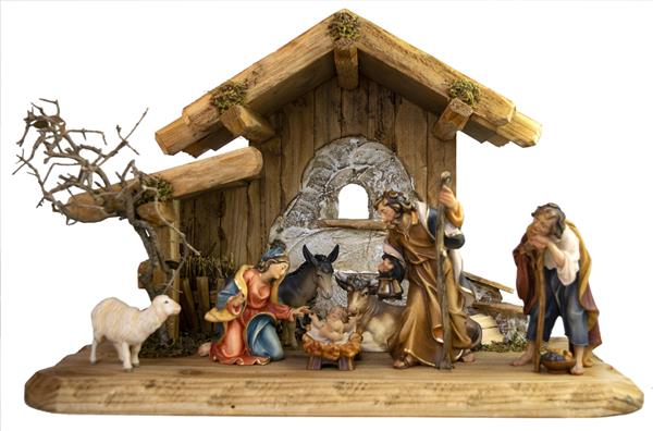 Familienstall mit 7 Krippenfiguren Nazareth Familienstall mit 7 Krippenfiguren Nazareth