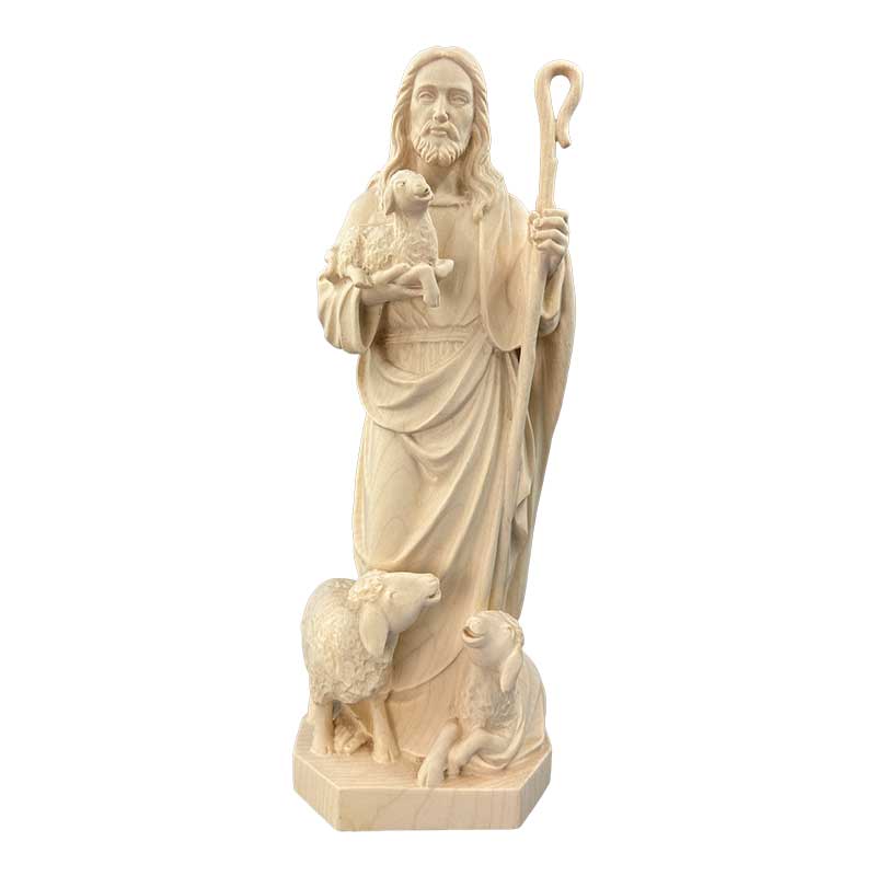 Jesus der Gute Hirte Holz-Statue
