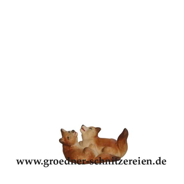 Fuchswelpenpaar spielend