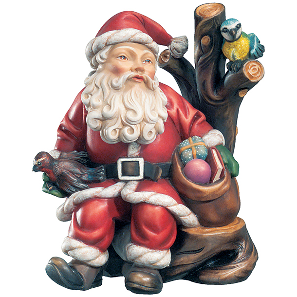 Weihnachtsmann mit Vögeln Weihnachtsmann mit Vögeln