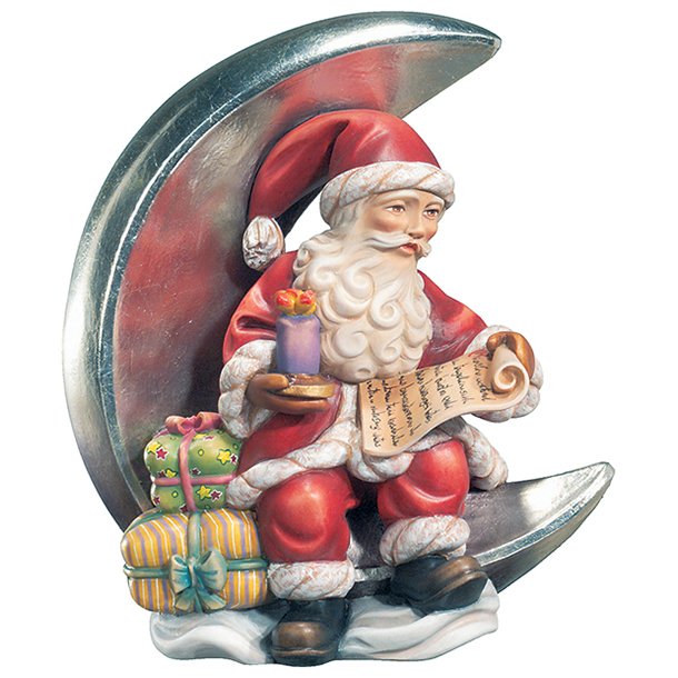 Weihnachtsmann und Mond und Kerze Weihnachtsmann und Mond und Kerze