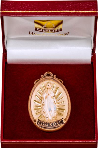 Medaillon Madonna Lourdes mit Schatulle