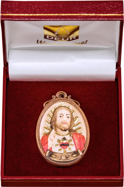Medaillon Herz Jesu mit Schatulle