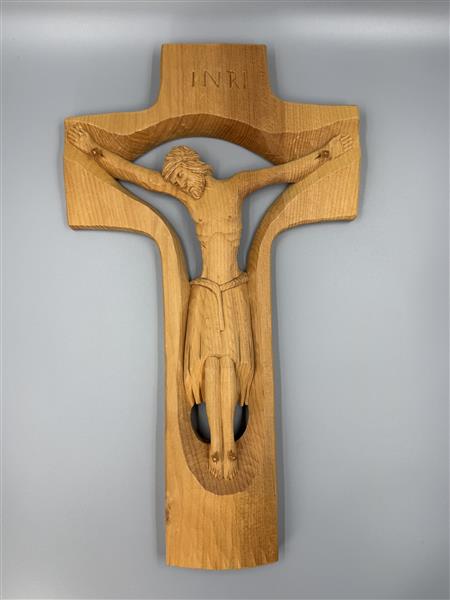 Christus Relief aus Zirbelholz