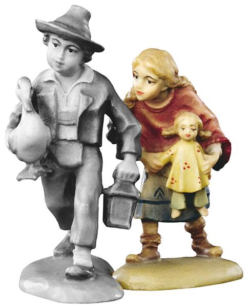 Mädchen mit Puppe Mädchen mit Puppe