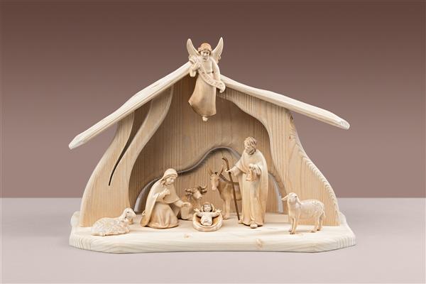 LI Set 8 Figuren + Familienstall Licht