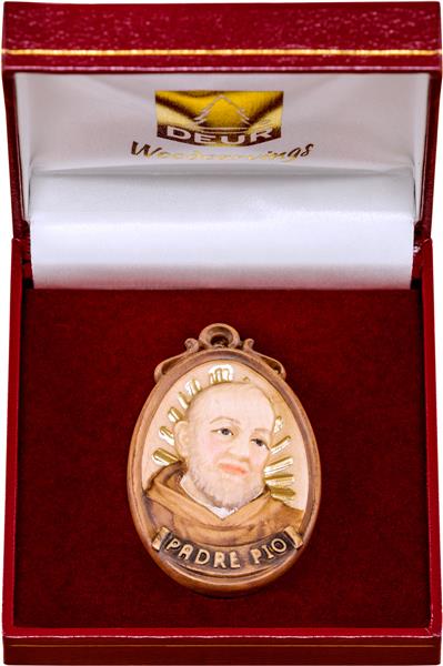 Medaillon Padre Pio mit Schatulle Medaillon Padre Pio mit Schatulle