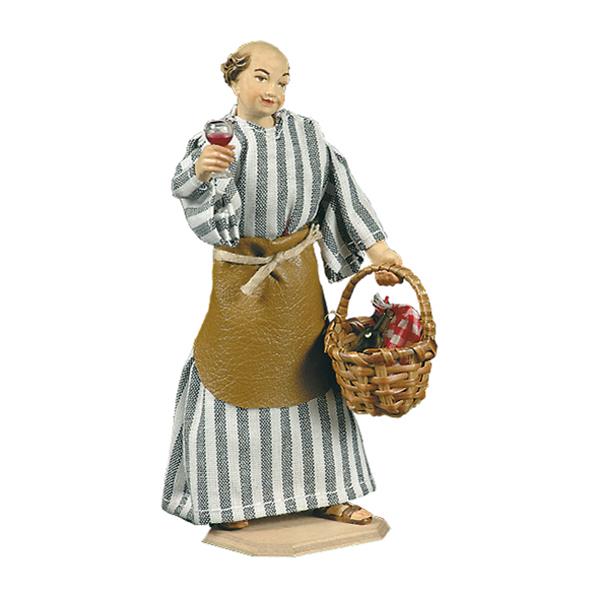 Kellermeister mit Weinflasche und Weinglas Kellermeister mit Weinflasche und Weinglas