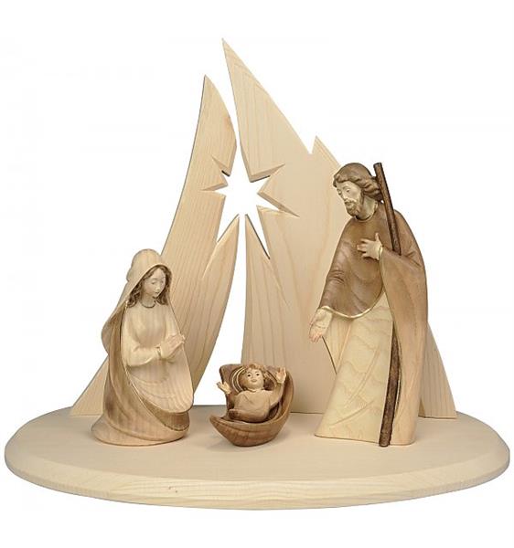 Heilige Familie mit Stall Morgenstern