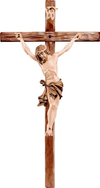 Alpenchristus blau mit geradem Kreuz Alpenchristus blau mit geradem Kreuz