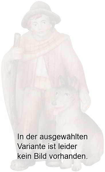 Hirtenjunge mit Schäferhund und Stock Hirtenjunge mit Schäferhund und Stock
