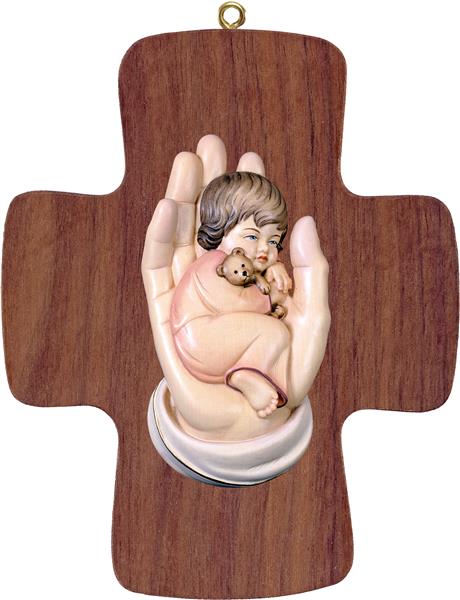 Kreuz mit schützende Hand Mädchen Kreuz mit schützende Hand Mädchen