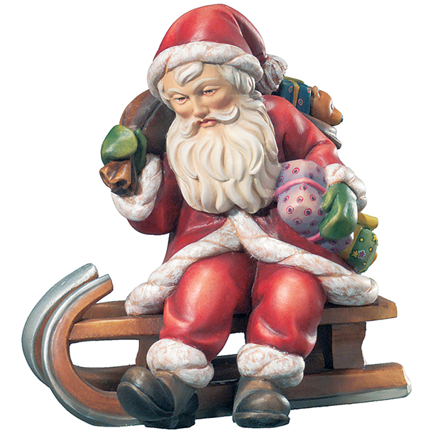 Weihnachtsmann mit Rodel Weihnachtsmann mit Rodel