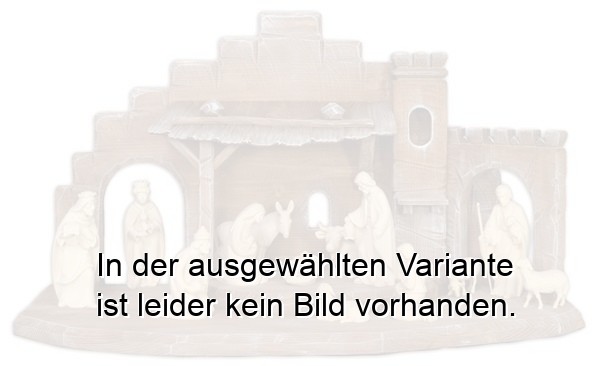 Stall modern gebeizt mit Rudolf Krippenfiguren 13 tlg.