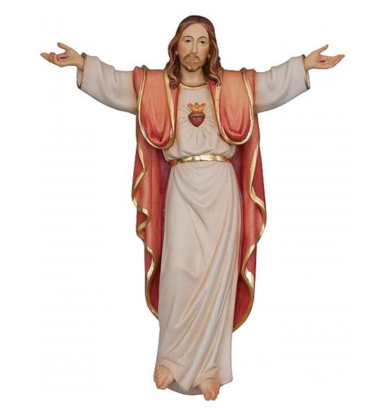 Herz Jesus Statue hängend - Holzstatue