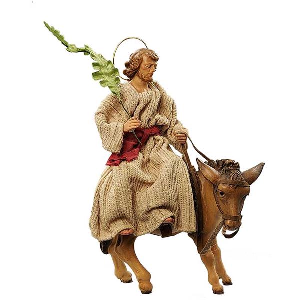 Jesus mit Palmzweig auf Esel