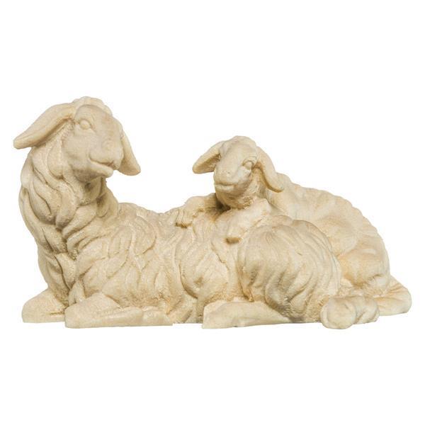 Schaf liegend mit Lamm Schaf liegend mit Lamm