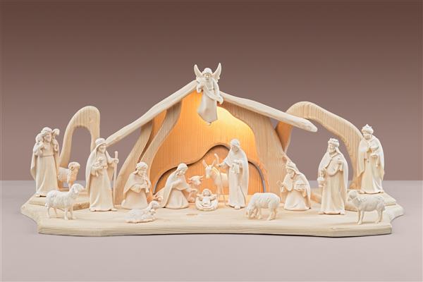 LI Licht Krippenset 16 Figuren + Stall Licht + Beleuchtung LI Licht Krippenset 16 Figuren + Stall Licht + Beleuchtung