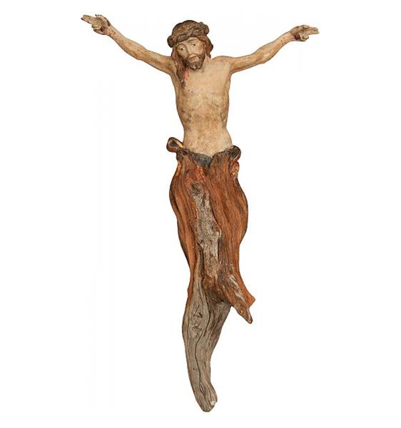 Dolomiten Christus Wurzelschnitzerei