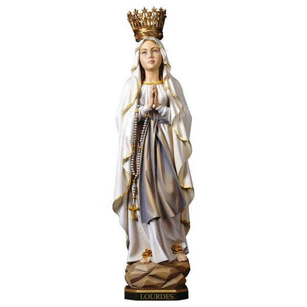 Madonna Lourdes mit Krone - Lindenholz geschnitzt