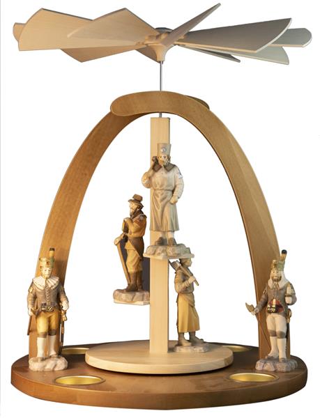 Treppenpyramide mit 5 Bergmännen in 10 cm Treppenpyramide mit 5 Bergmännen in 10 cm