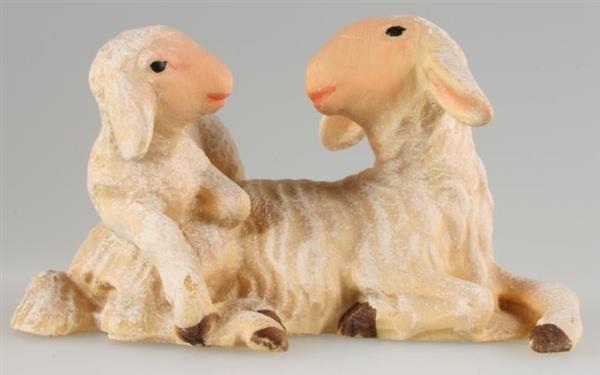 Schaf liegend mit Lamm ohne Sockel
