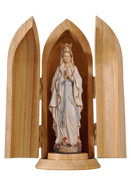 Madonna Lourdes mit Krone in Nische Madonna Lourdes mit Krone in Nische