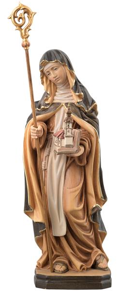 Hl. Ehrentrud mit Buch, Kirche und Äptissinnenstab Hl. Ehrentrud mit Buch, Kirche und Äptissinnenstab