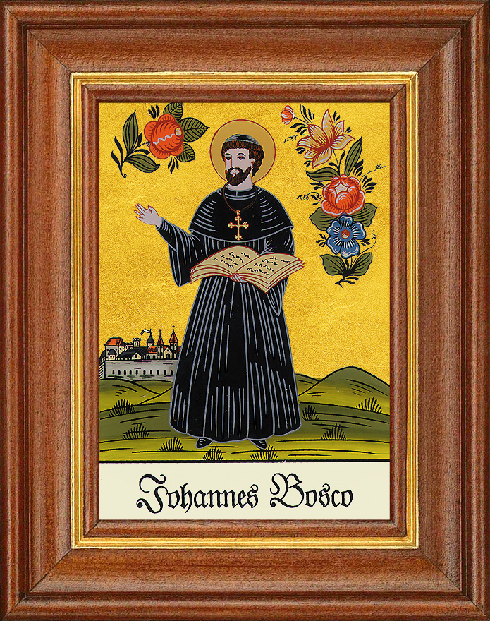 Hl. Johannes Bosco - Hinterglasbild Hl. Johannes Bosco - Hinterglasbild