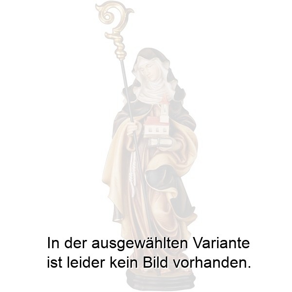 Hl. Ehrentraud mit Stab und Kirche Hl. Ehrentraud mit Stab und Kirche
