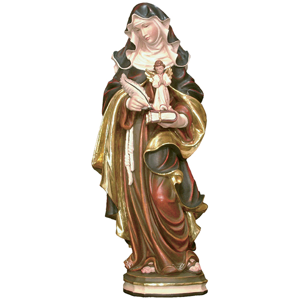 Hl. Franziska mit Feder und Engel Hl. Franziska mit Feder und Engel