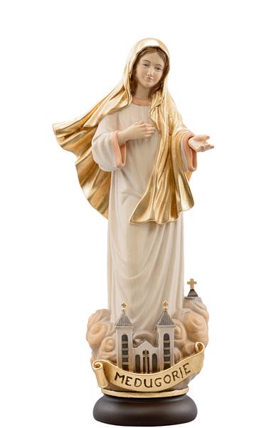 Madonna Medugorje Kirche und Kopftuch gold Madonna Medugorje Kirche und Kopftuch gold