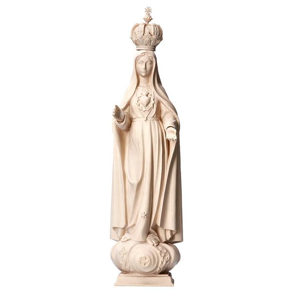 Herz Maria der Pilger mit Krone - Lindenholz geschnitzt