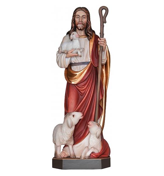 Jesus der Gute Hirte Holz-Statue Jesus der Gute Hirte Holz-Statue
