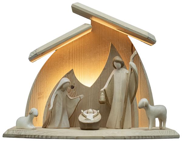 LED Fam.Stall Altea mit Hl. Fam. Aram und 2 Schafe LED Fam.Stall Altea mit Hl. Fam. Aram und 2 Schafe