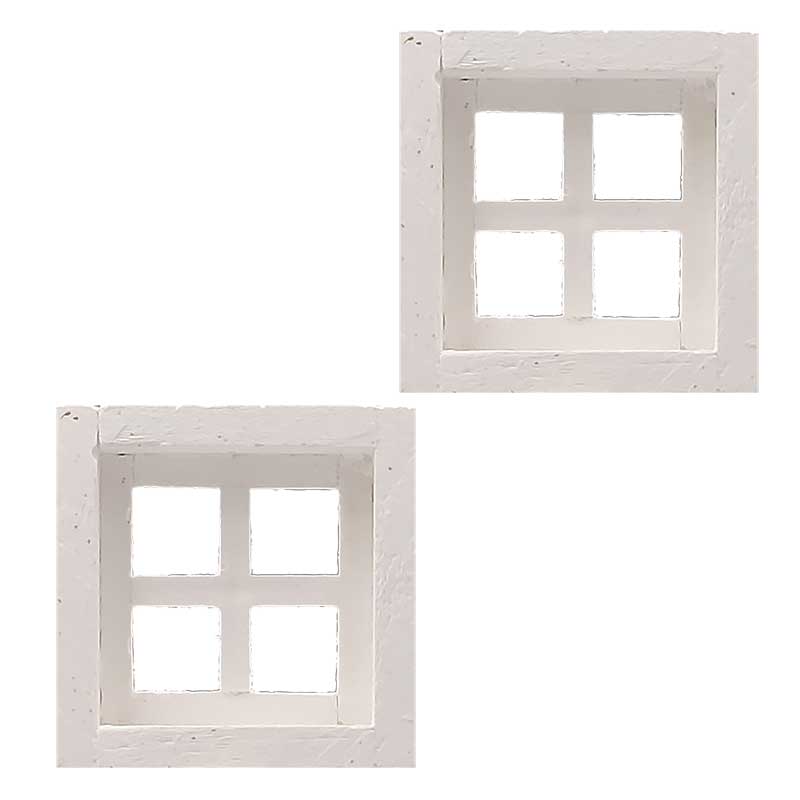 Heimatliches Fenster mit Rahmen, 2 Stück