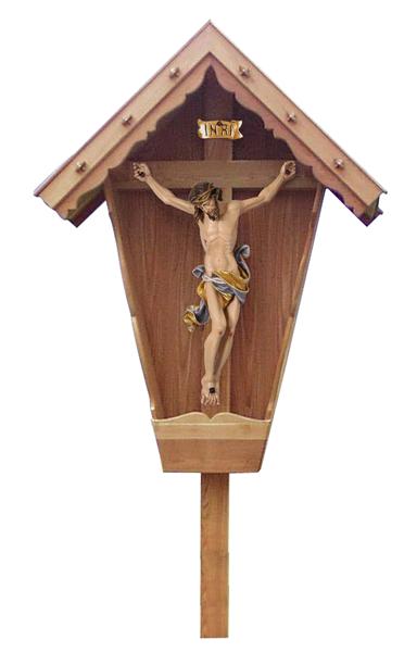 Christus auf Feldkreuz-Lärche wetterfest Christus auf Feldkreuz-Lärche wetterfest