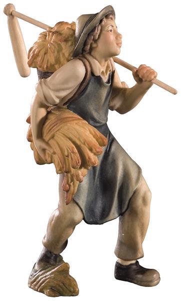 Bauer mit Heu und Dreschflegel Bauer mit Heu und Dreschflegel