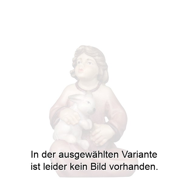 Mädchen sitzend mit Hase